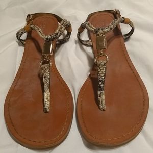 Coach SNAKESKIN leather sandals
